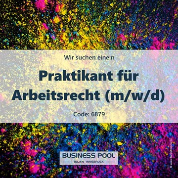 Praktikant für Arbeitsrecht (m/w/d) - Meran